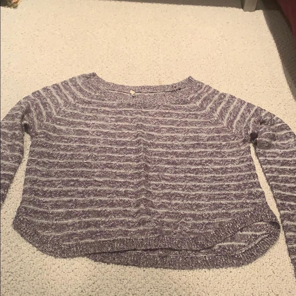 Womens BB Dakota Grey and White Sweater